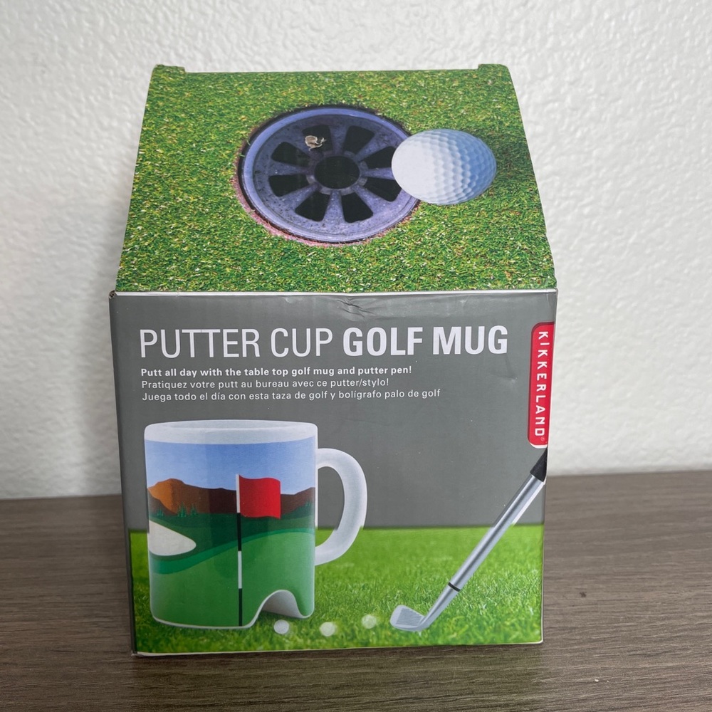 Golf Mug - Putter Cup Coffee Mug - Putter Doubles as a Pen - Plus Mini Golf Ball